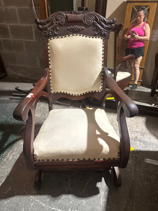 Antique spring platform rocking chair