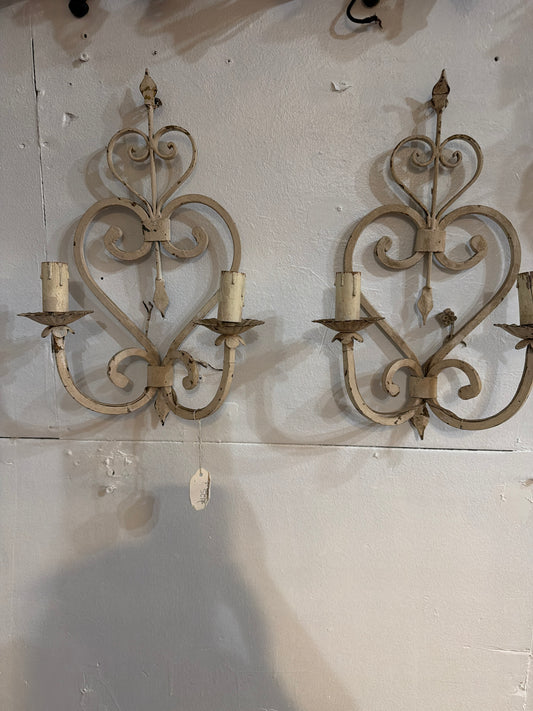 Vintage wrought iron sconce