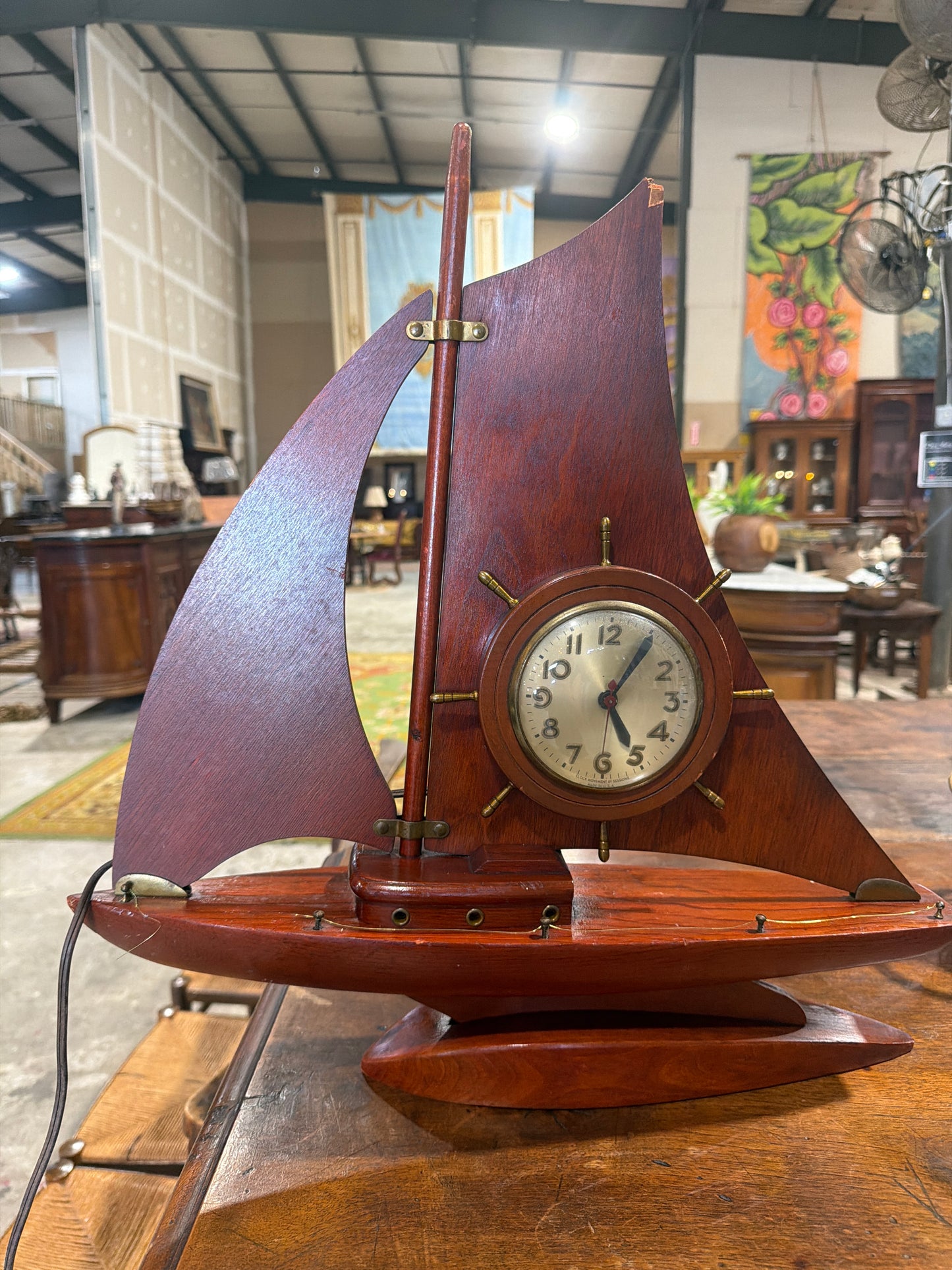 Vintage Sailboat Clock