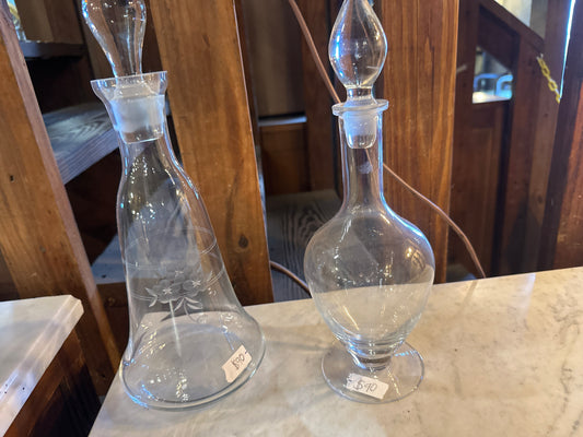Etched Glass Decanter