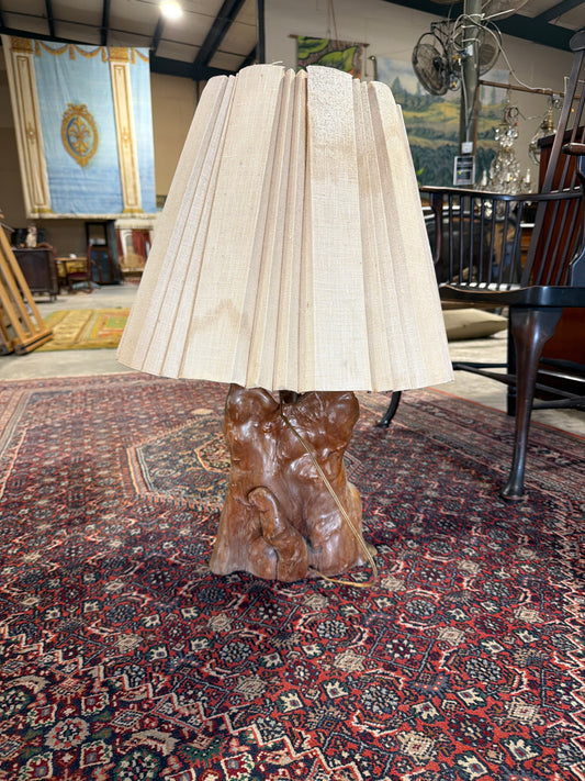 Vintage cypress knee lamp