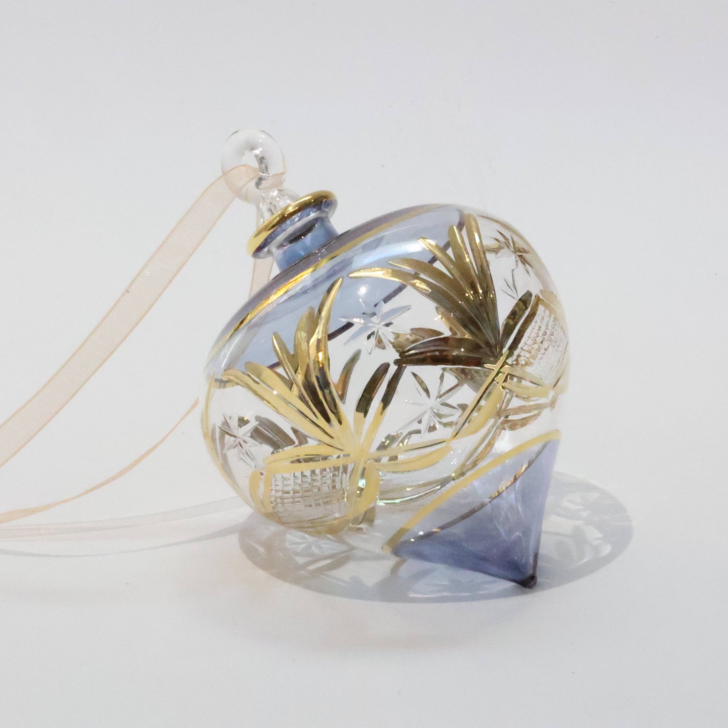 Blown Glass Ornament - Drop Blue