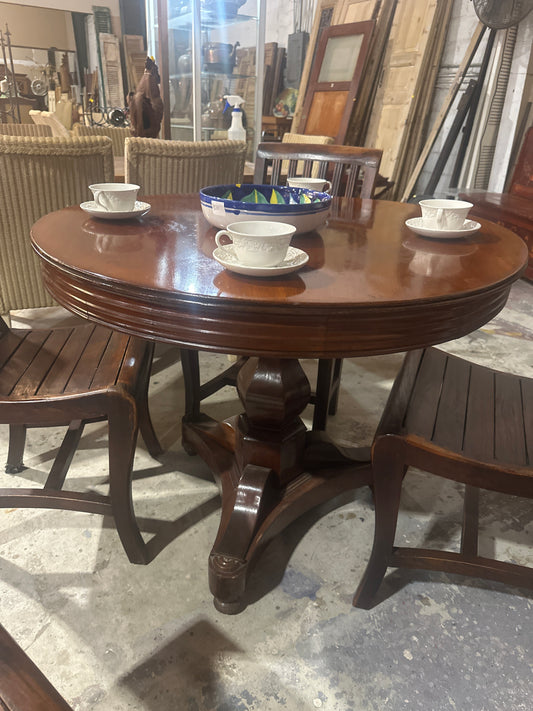Louis Philippe Mahogany Pedestal Table