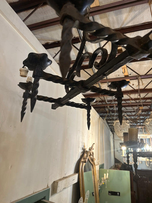 Antique wrought Iron 6 light