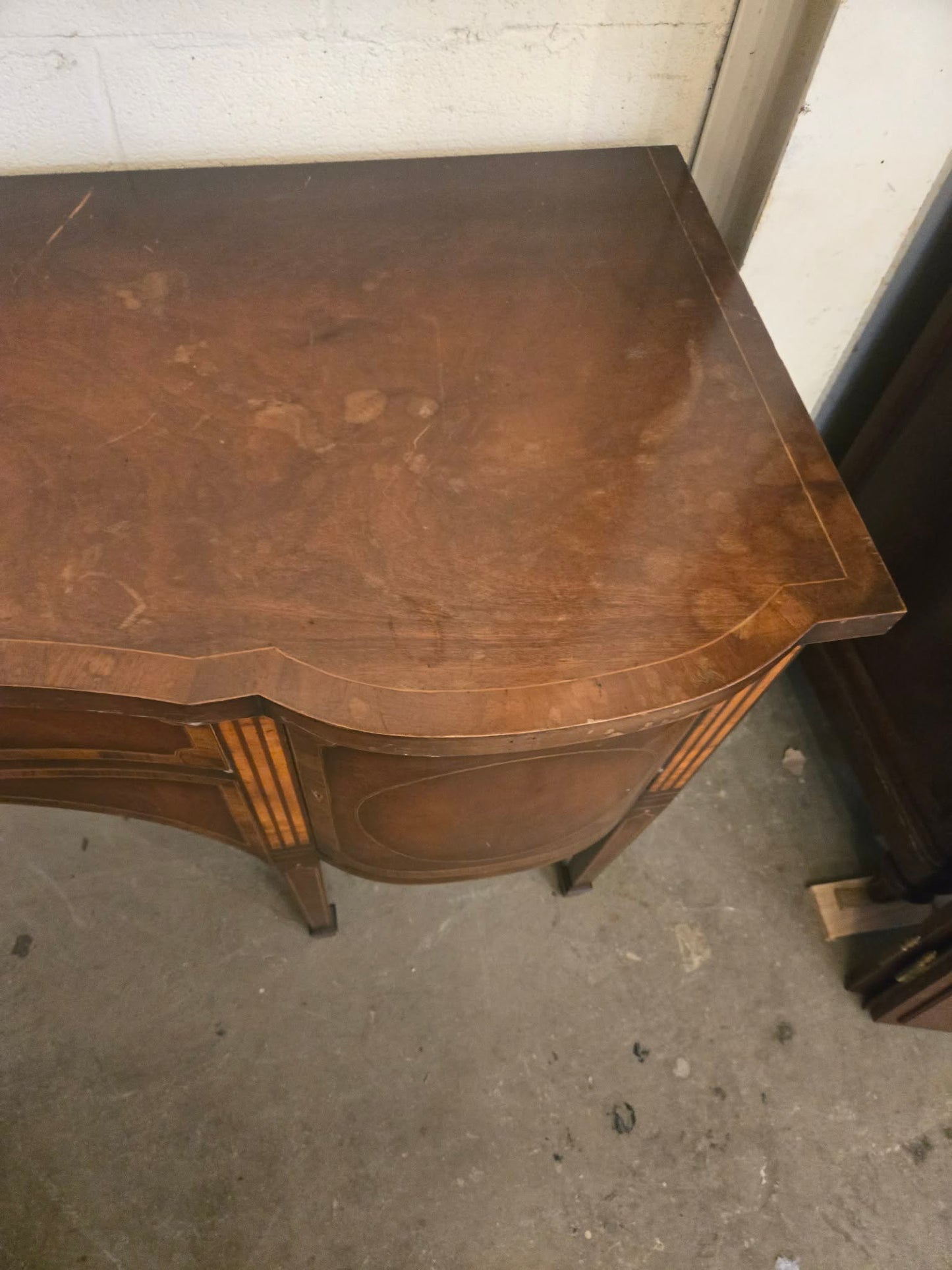 1920s French Neoclassical Mahogany Inlaid Sideboard / Console