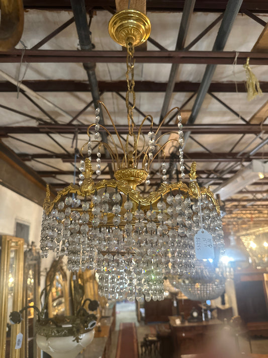 Antique French/Italian Neoclassical Gilded Chandelier