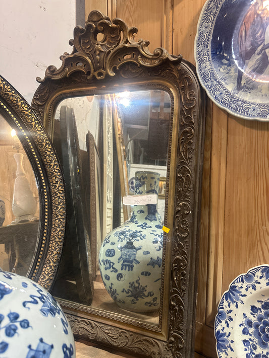 Antique crest mirror