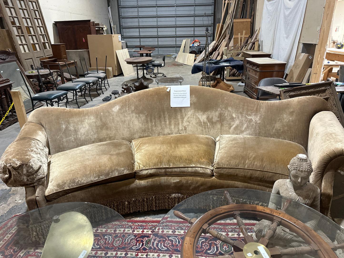 Vintage Hollywood Curved Couch