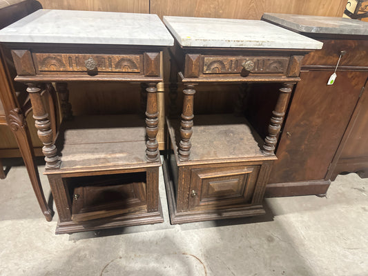 19th century nightstands pair
