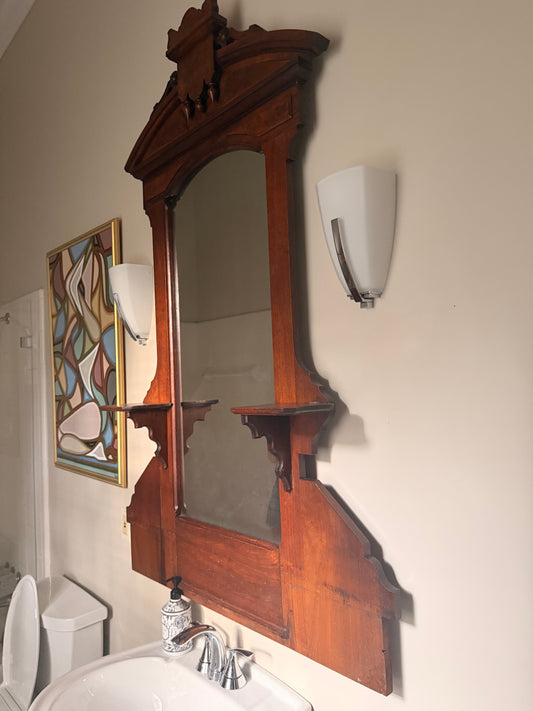 Victorian Eastlake Black Walnut Washstand