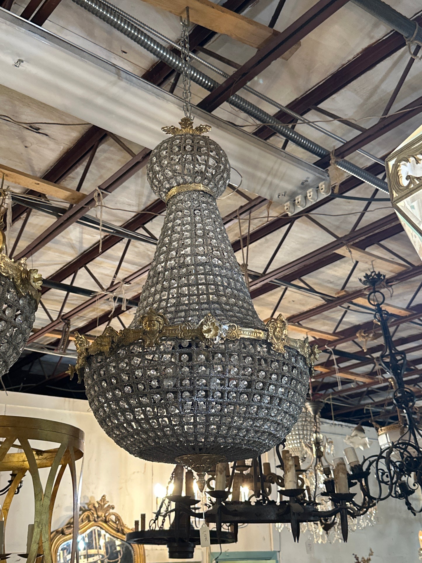 French Empire Style Basket Style Chandelier