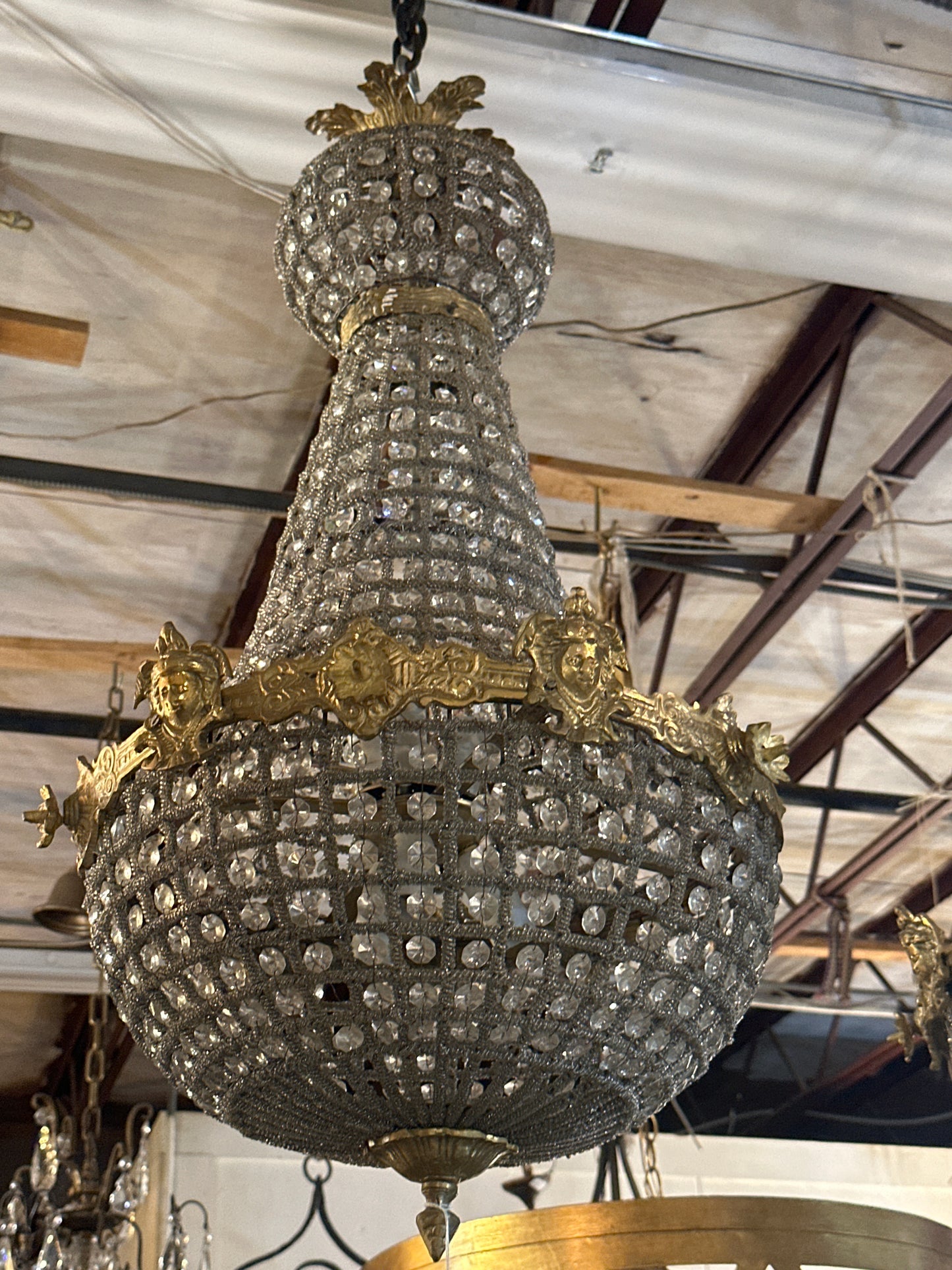 French Empire Style Basket Chandelier