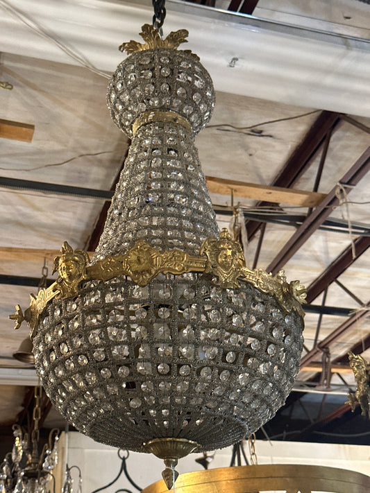 French Empire Style Basket Chandelier