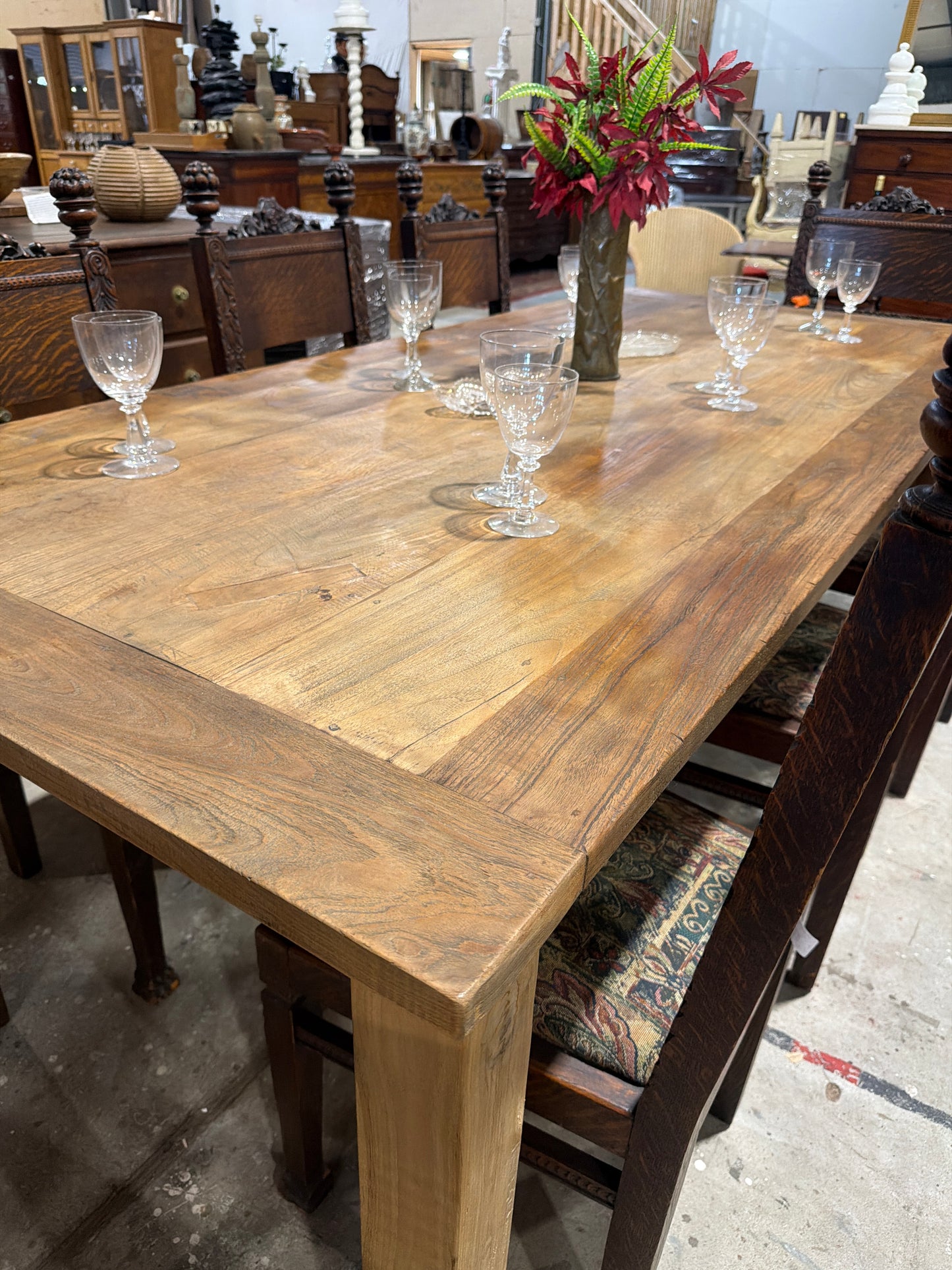 Reclaimed Dutch Teak Farm Table