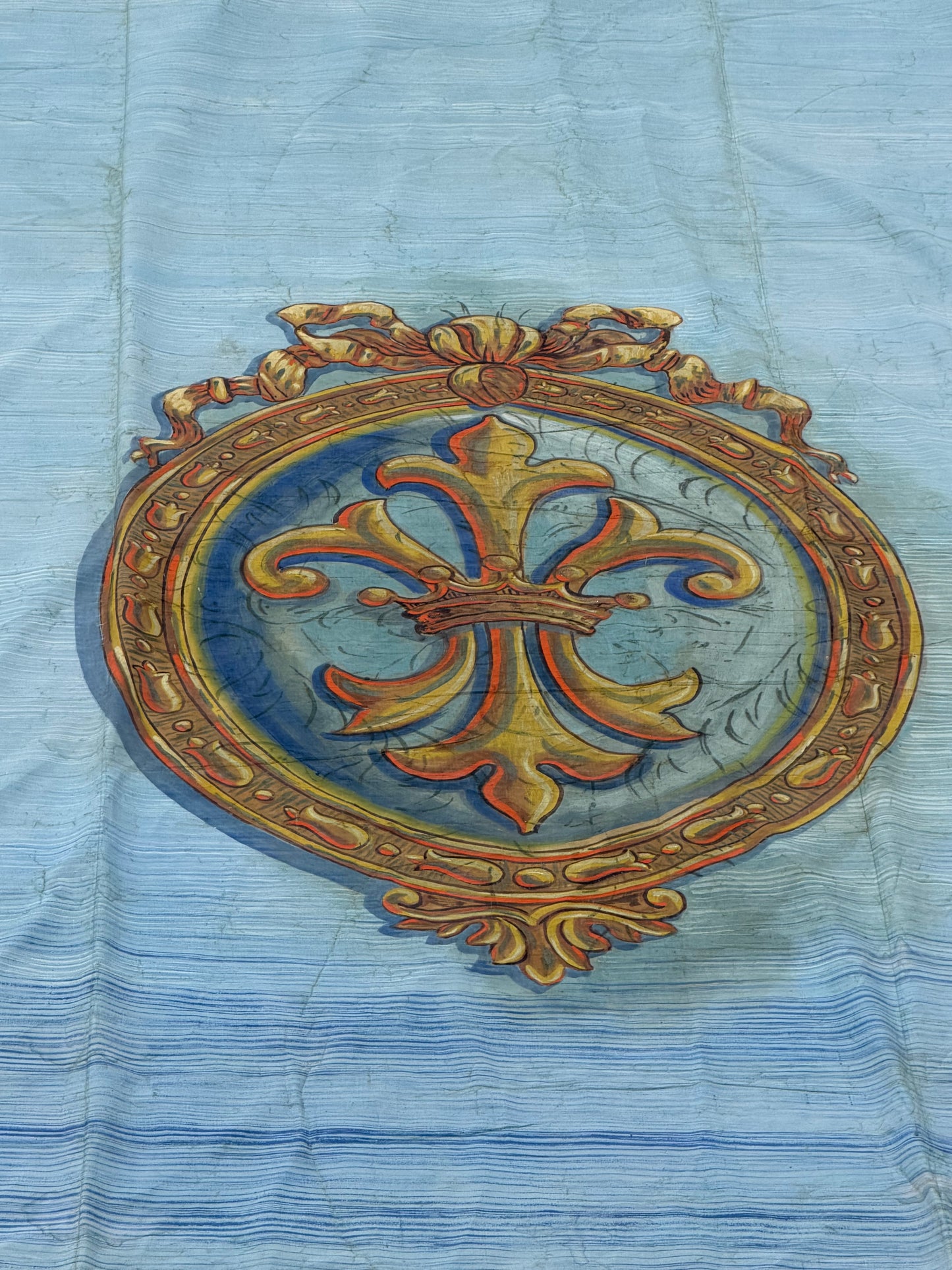 Monumental Krewe of Mystic Hand-Painted Mardi Gras Backdrop c. 1948–1960, 20' Scenic Theater Drop