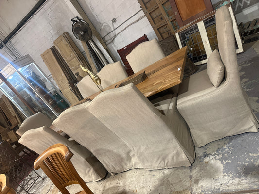 Set of 8 Upholstered Dining Chairs
