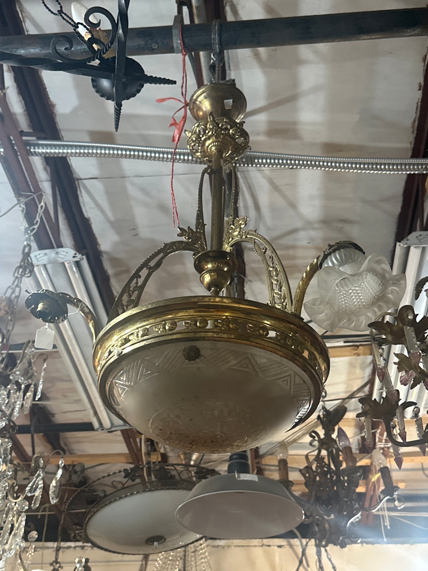 Neoclassical Empire Style Dome Light