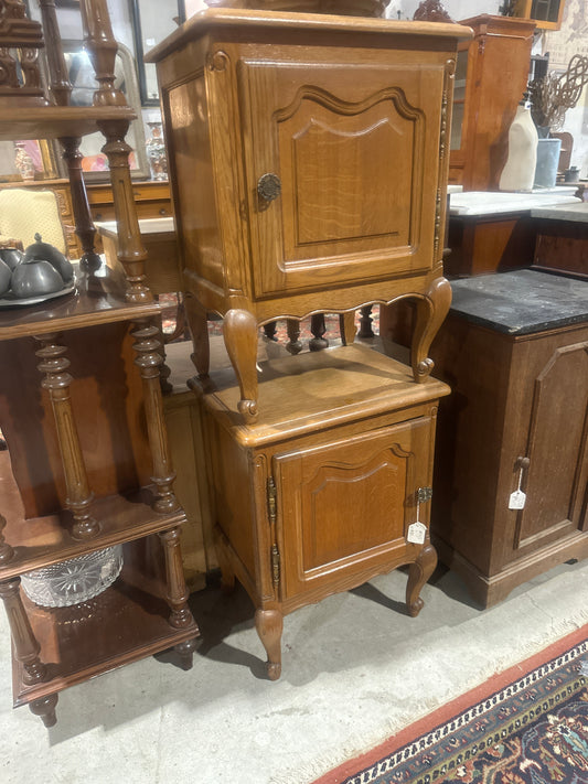 French oak bedside tables/pair