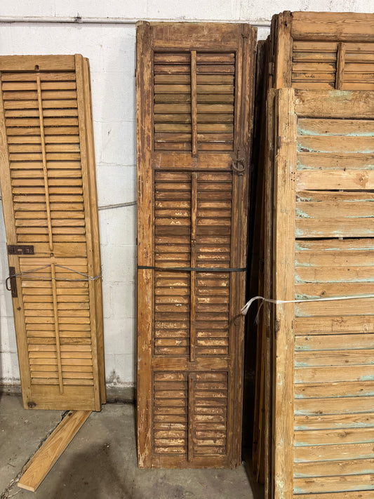 Reclaimed Wood Louvered Doors w/ Ring Pull Hardware