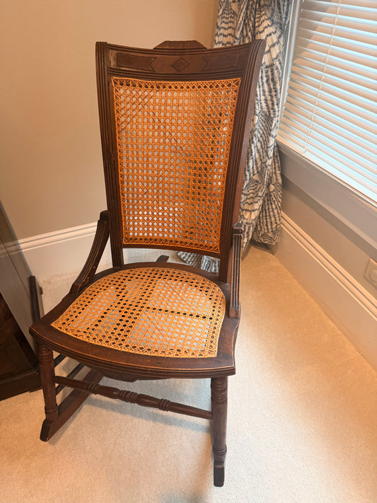 Antique Accent Chair -caned