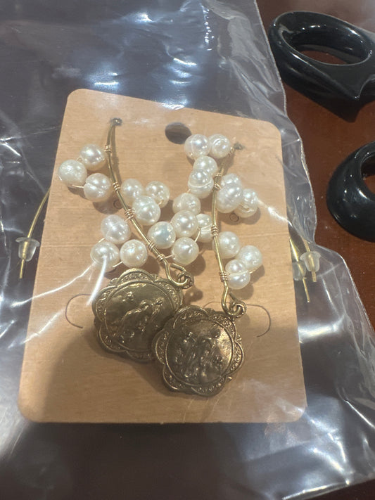 Immaculate Pearl Loop Earrings