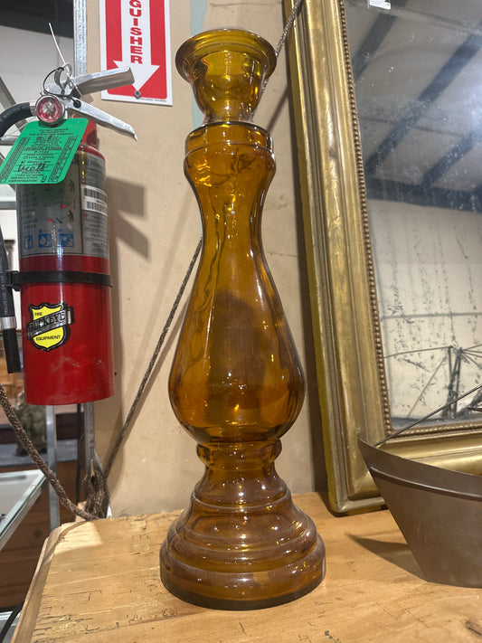 Vintage Honey Glass Vase
