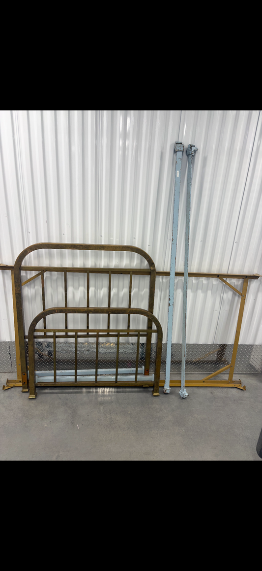 Antique twin brass bed