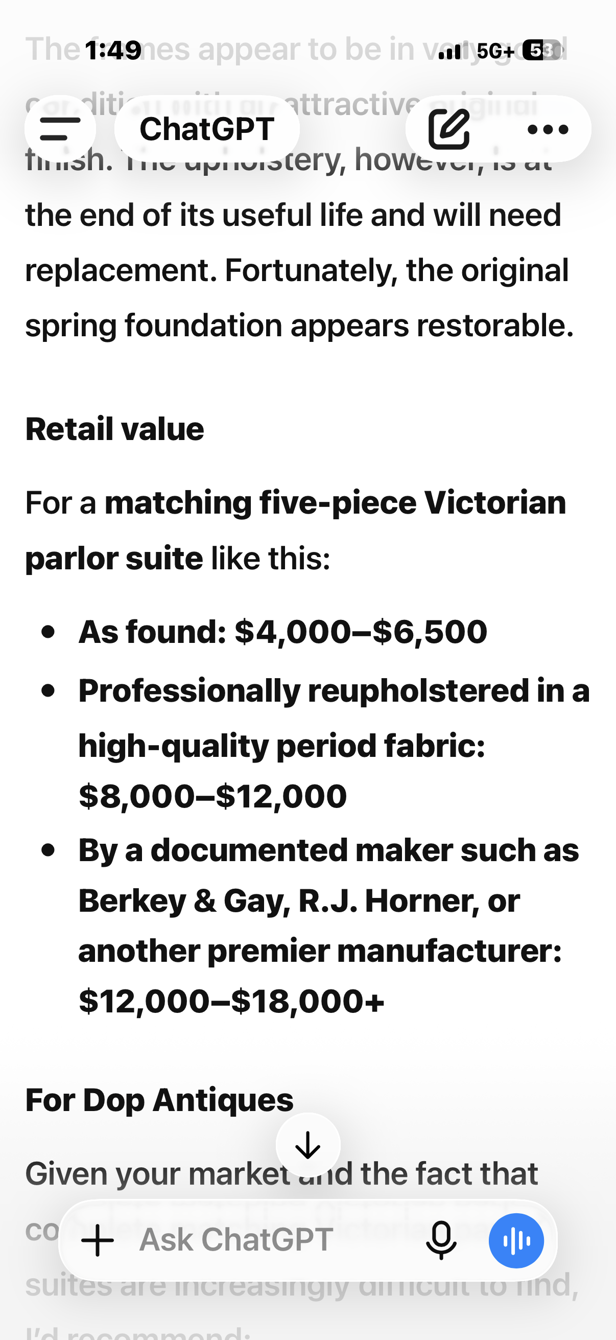 Renaissance Revival Victorian Parlor Suite