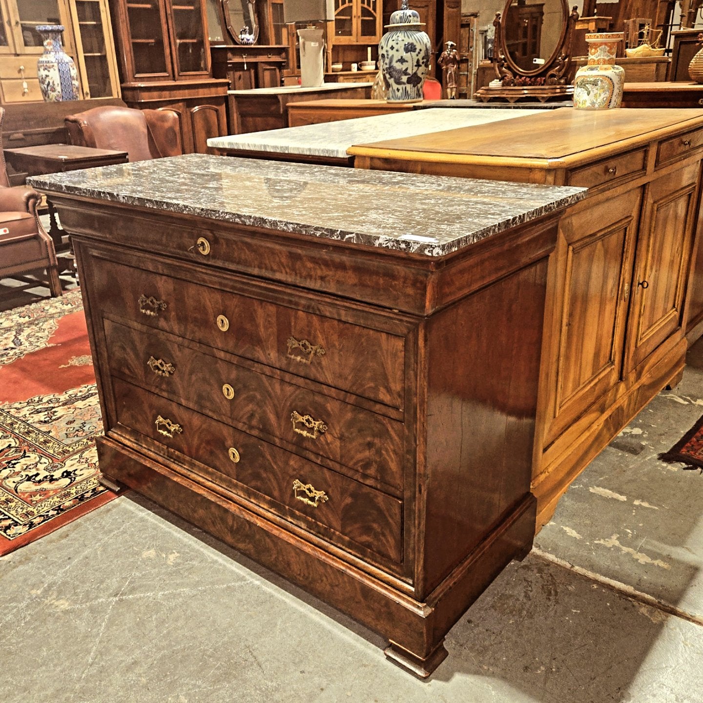 Mid 1800s LPH Commode with 5 Drawers