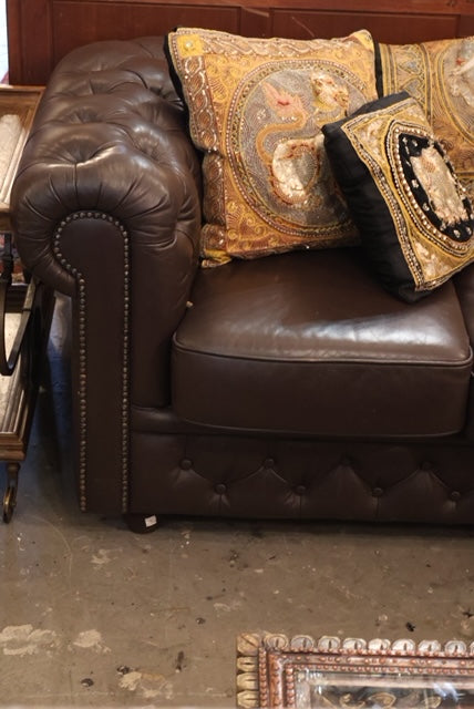 1900s Dark Chesterfield Sofa