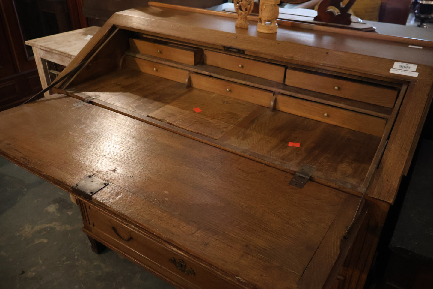 1850s French LVI Oak Desk