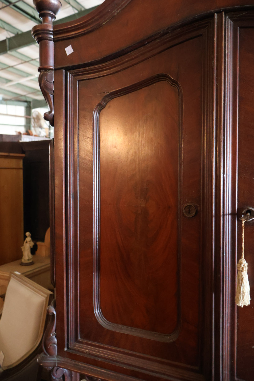 Mahogany Hutch W/ Marble