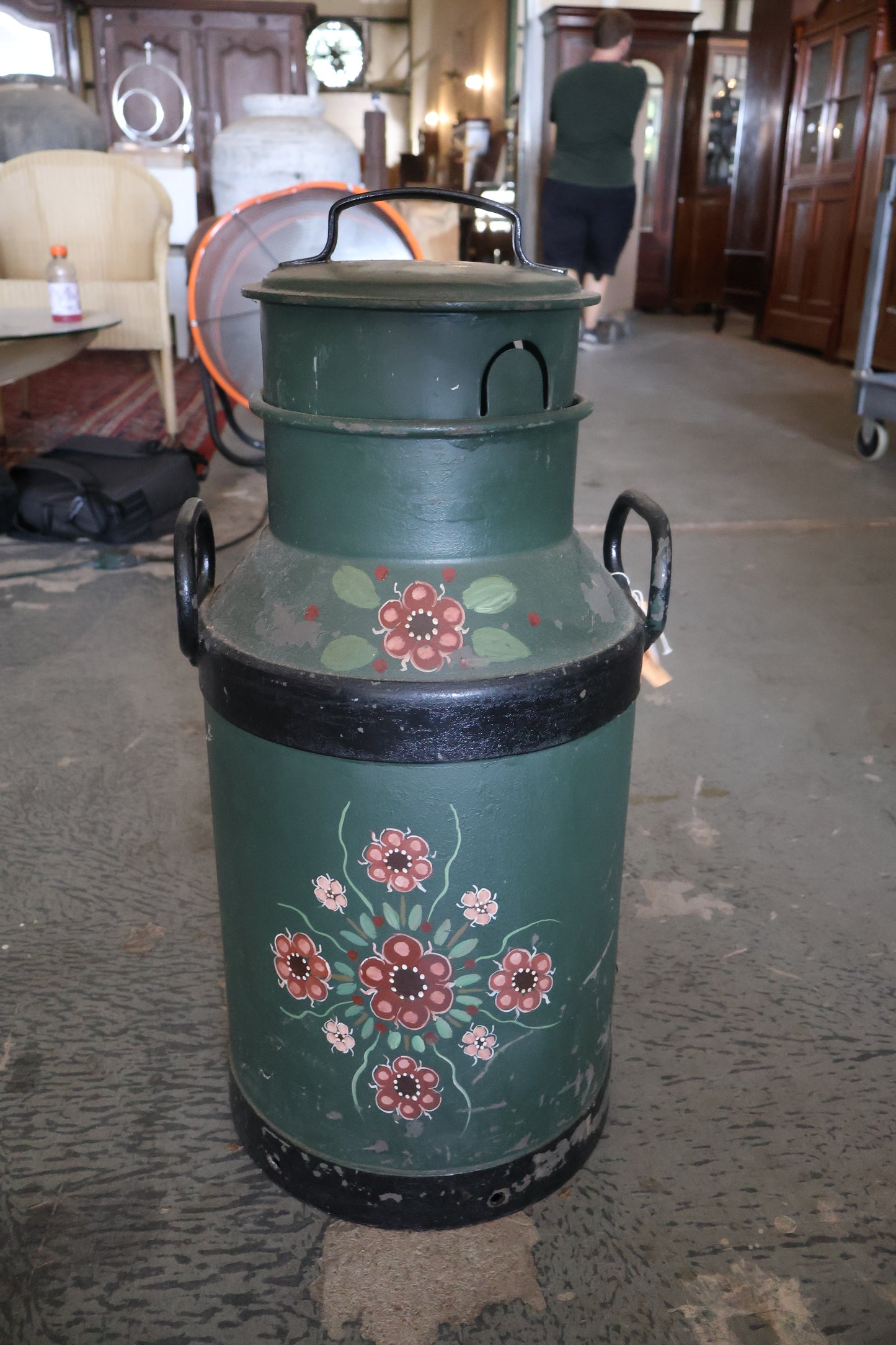 Dutch Painted Milk Container