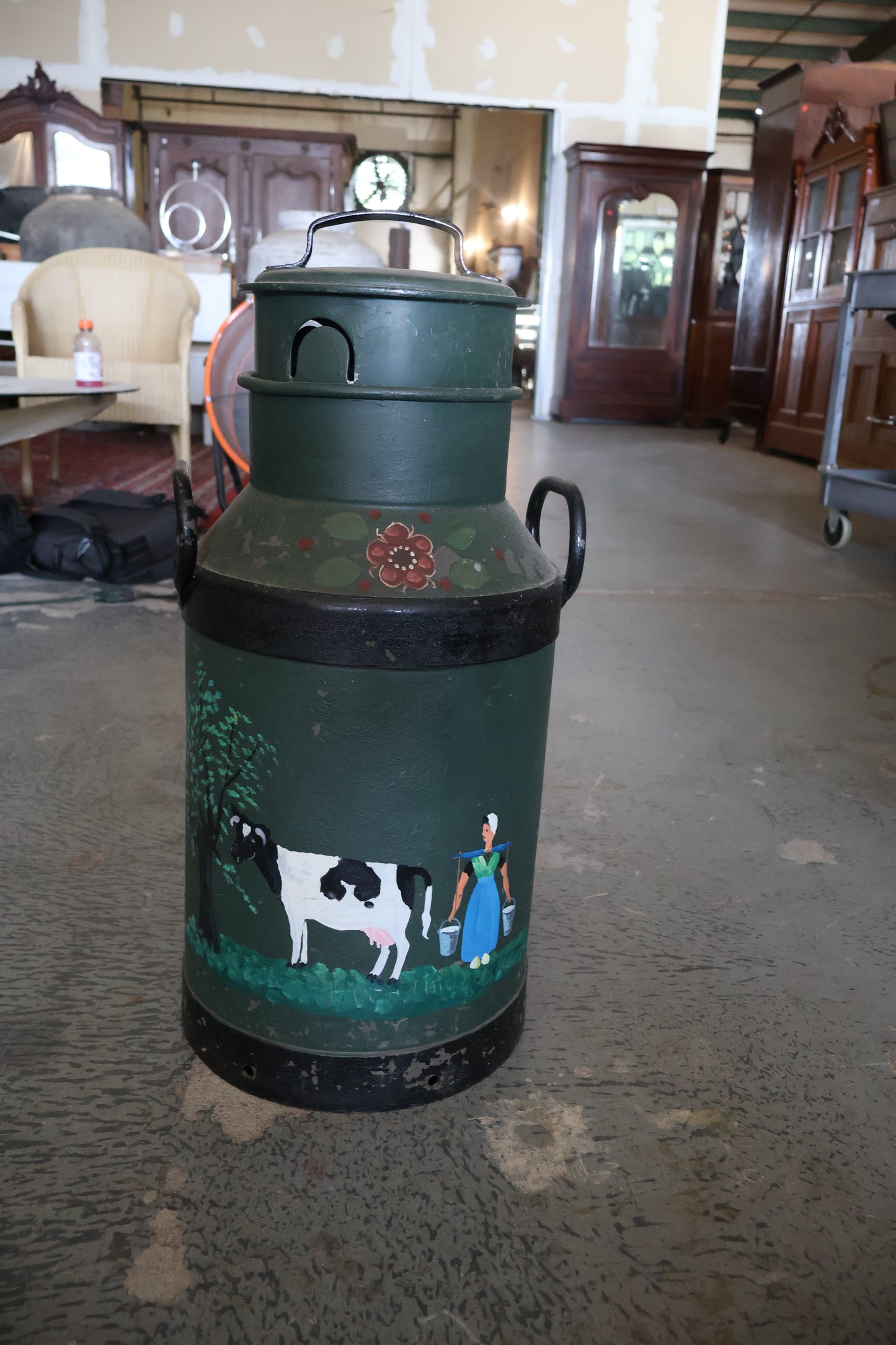 Dutch Painted Milk Container