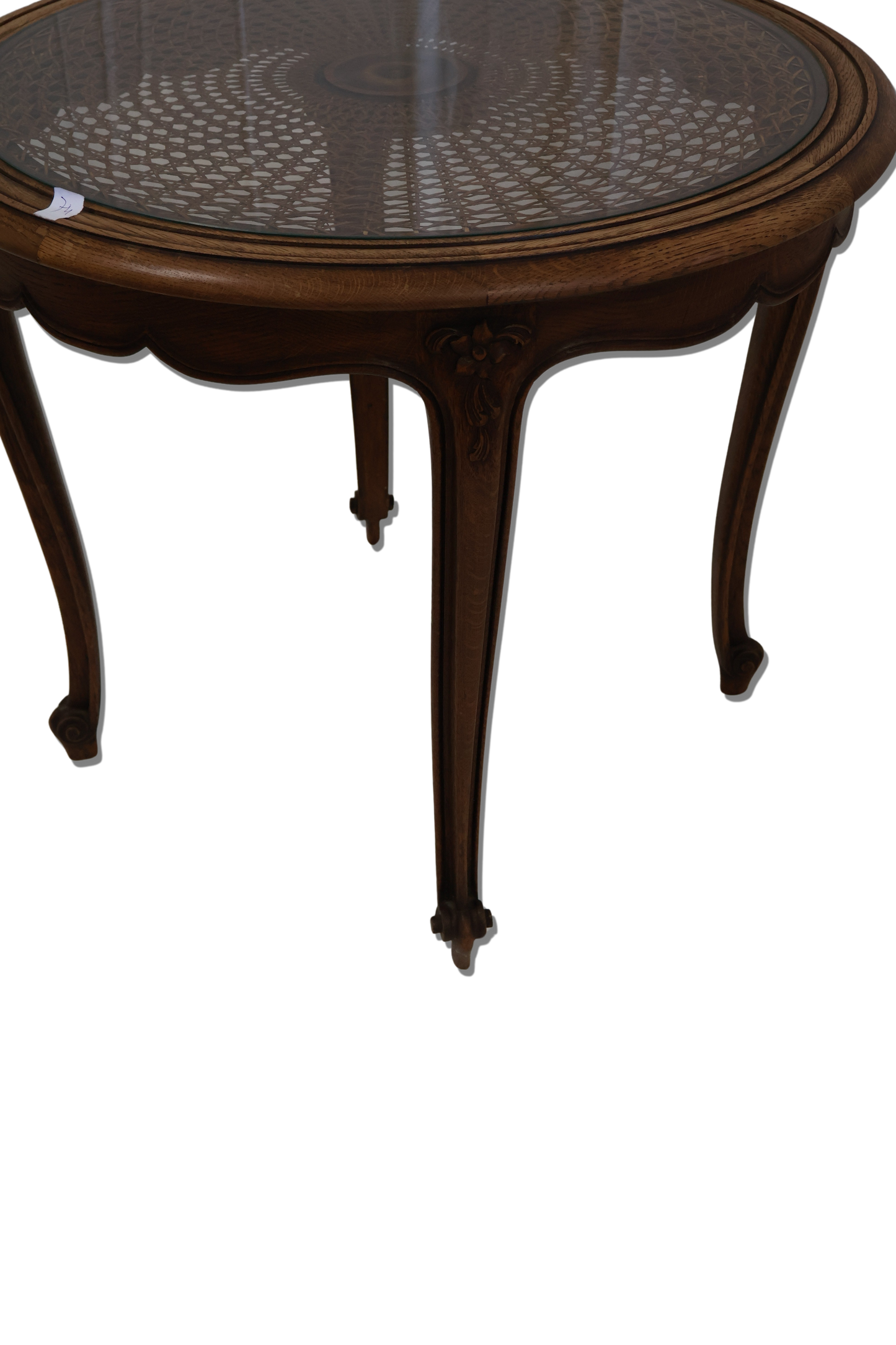 1920s Belgium Side table with glass