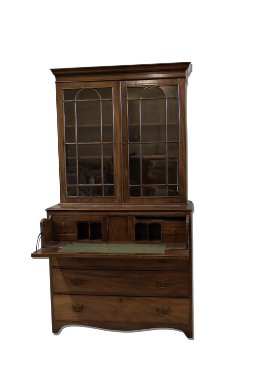 1880s English Bureau Bookcase