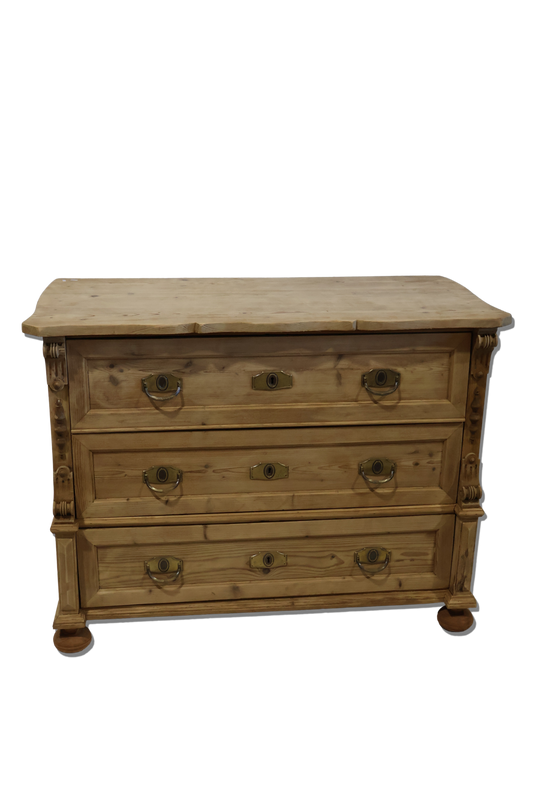 1880s German Pine Commode