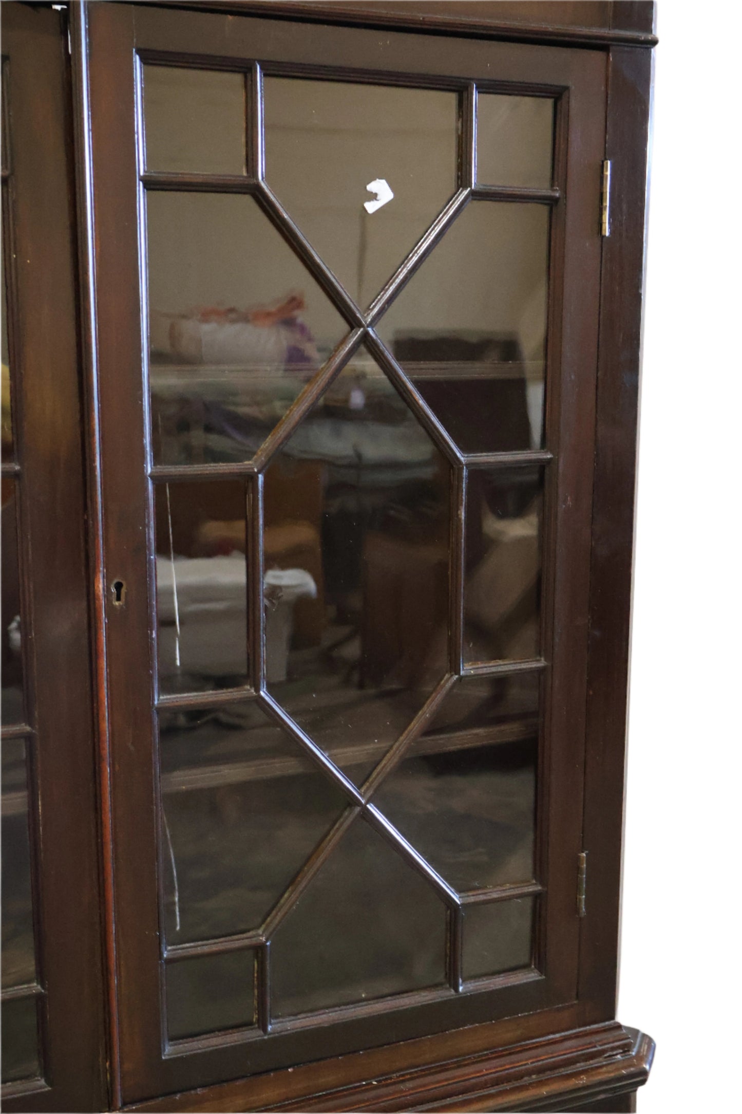 1920s English Walnut Corner Cabinet