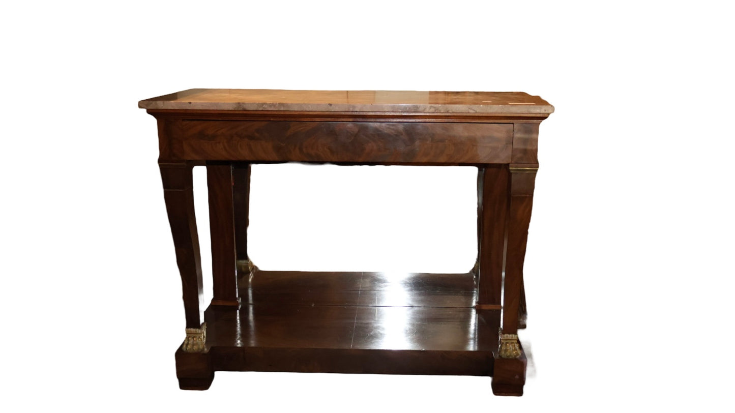MARBLE TOP CONSOLE TABLE 1880 BELGIUM