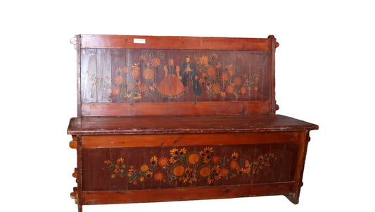 Painted Dutch Bench  1880 Holland