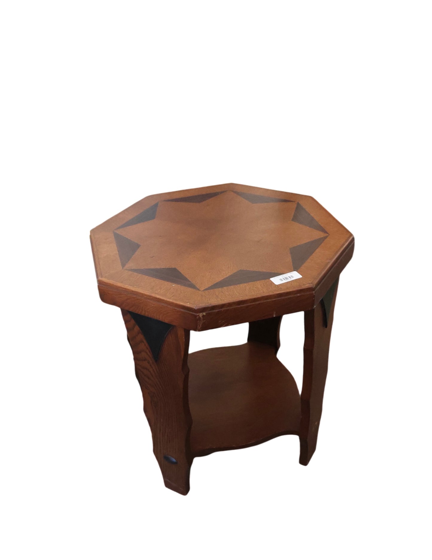 Round Oak Side Table