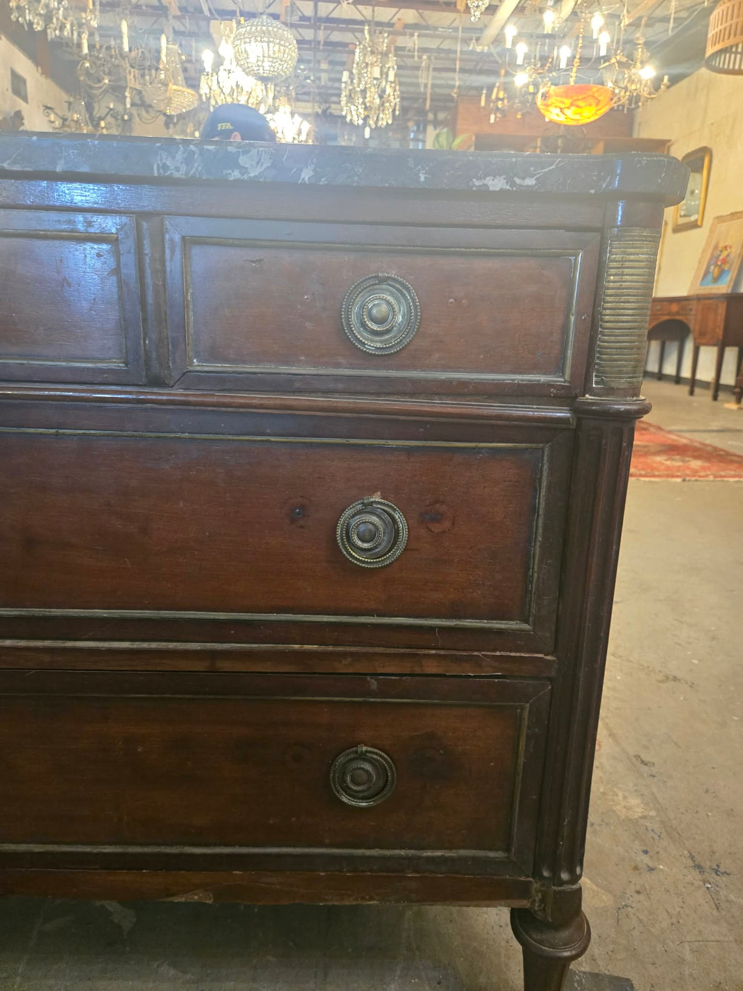 18th Century French Louis XVI Marble-Top Commode, Circa 1780