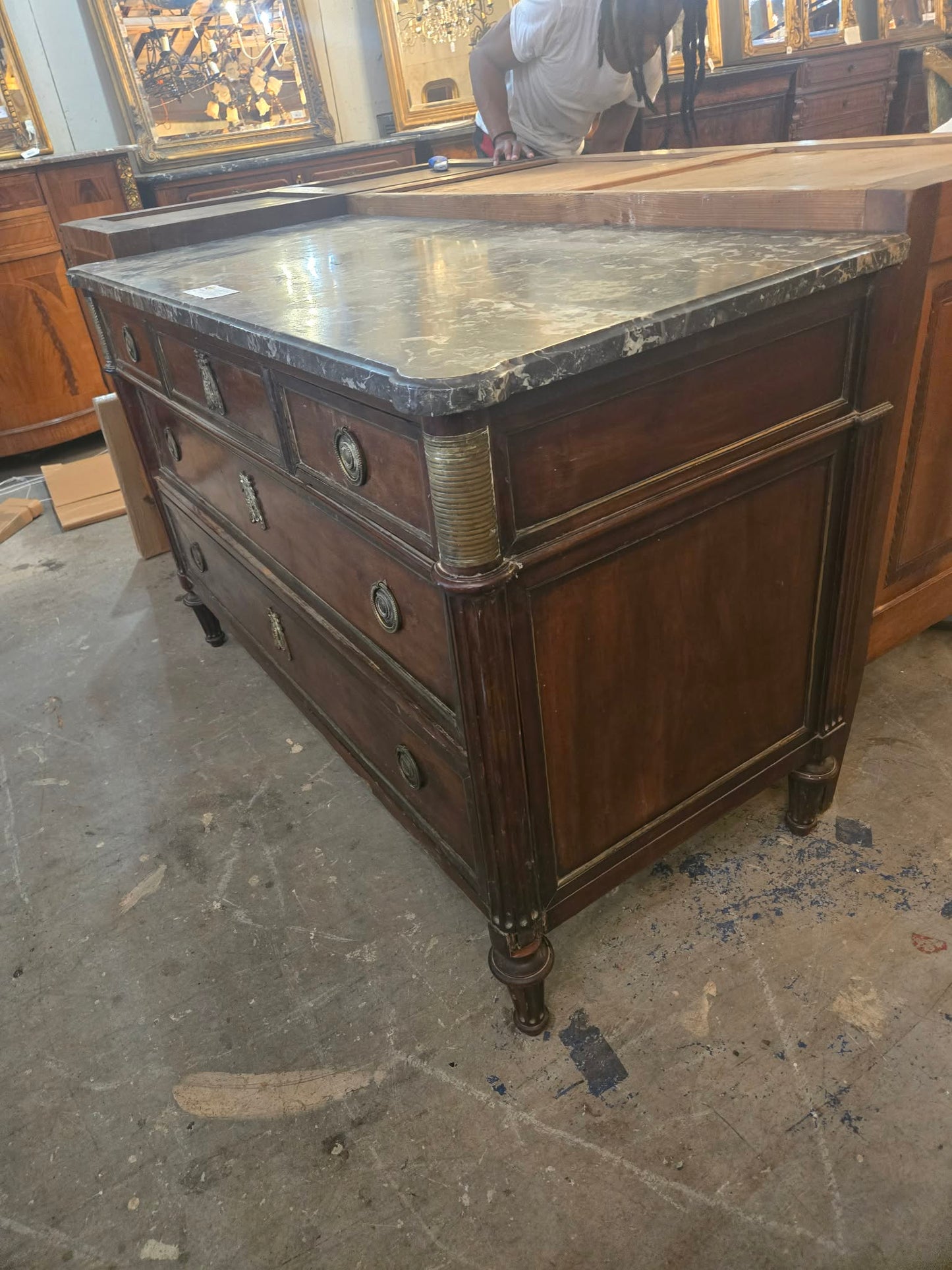 18th Century French Louis XVI Marble-Top Commode, Circa 1780