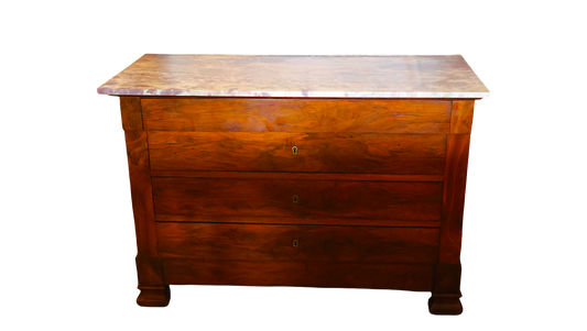 French Empire Walnut Commode