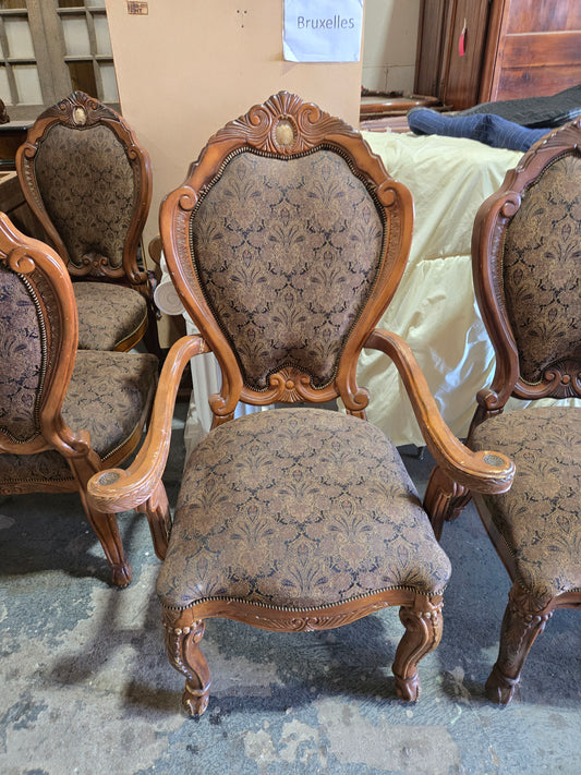 Mid 1900s set of 10 LXV revival chairs