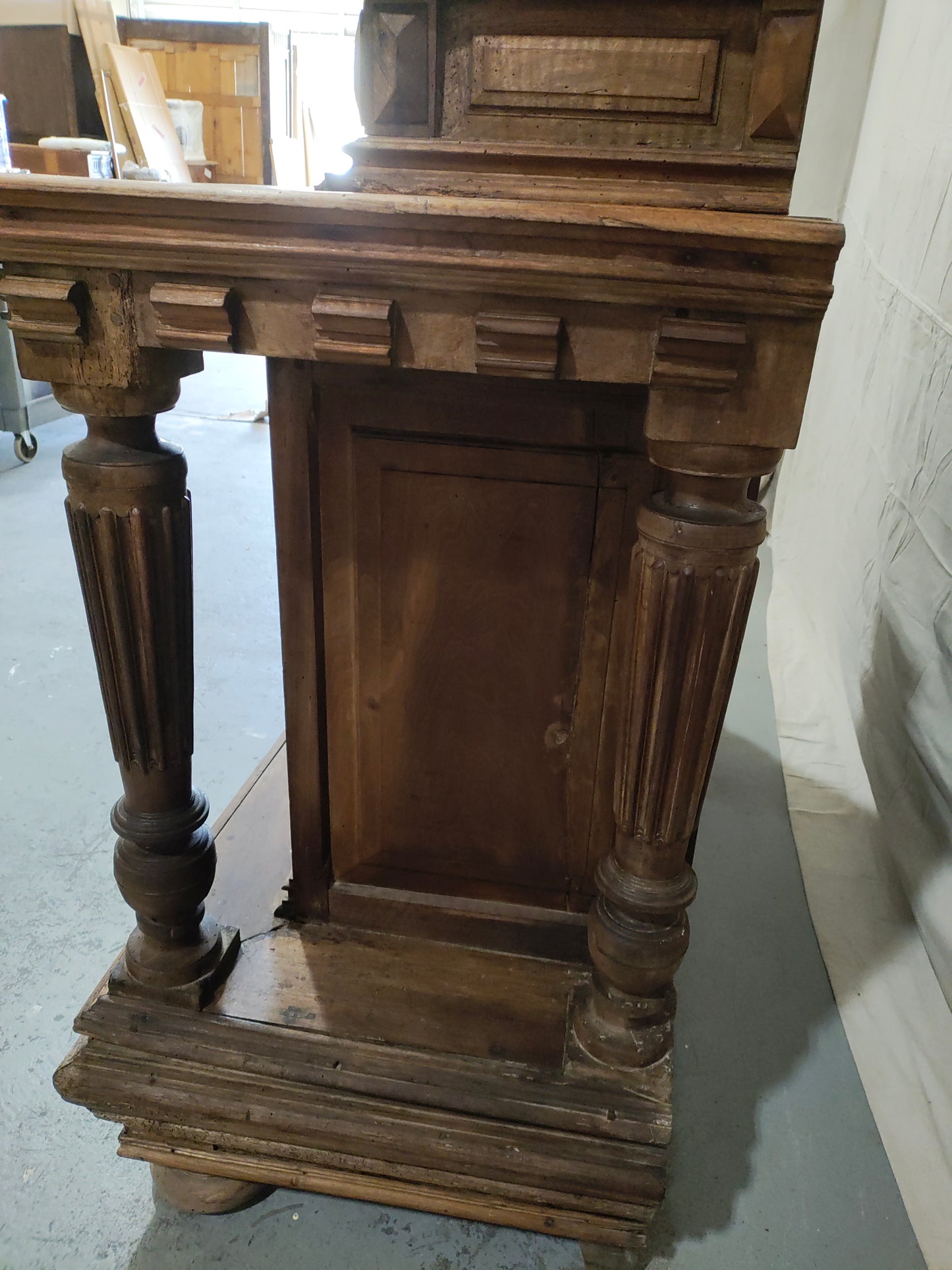 18th Century French Provincial Walnut Buffet à Deux Corps