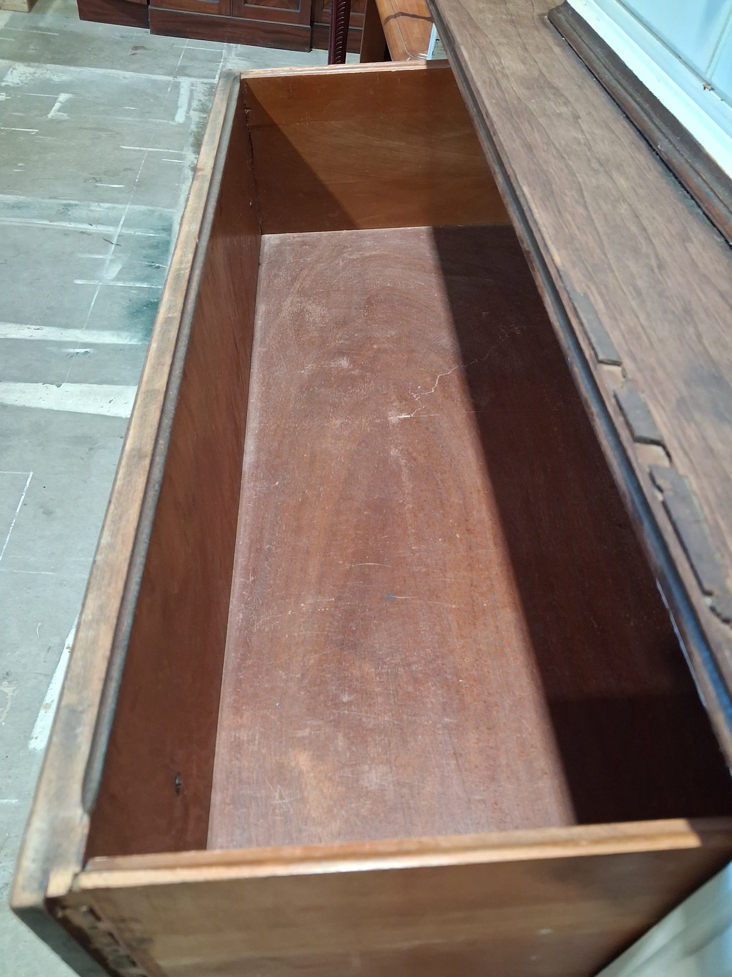 Antique American Walnut Dresser with Removable Hutch Top