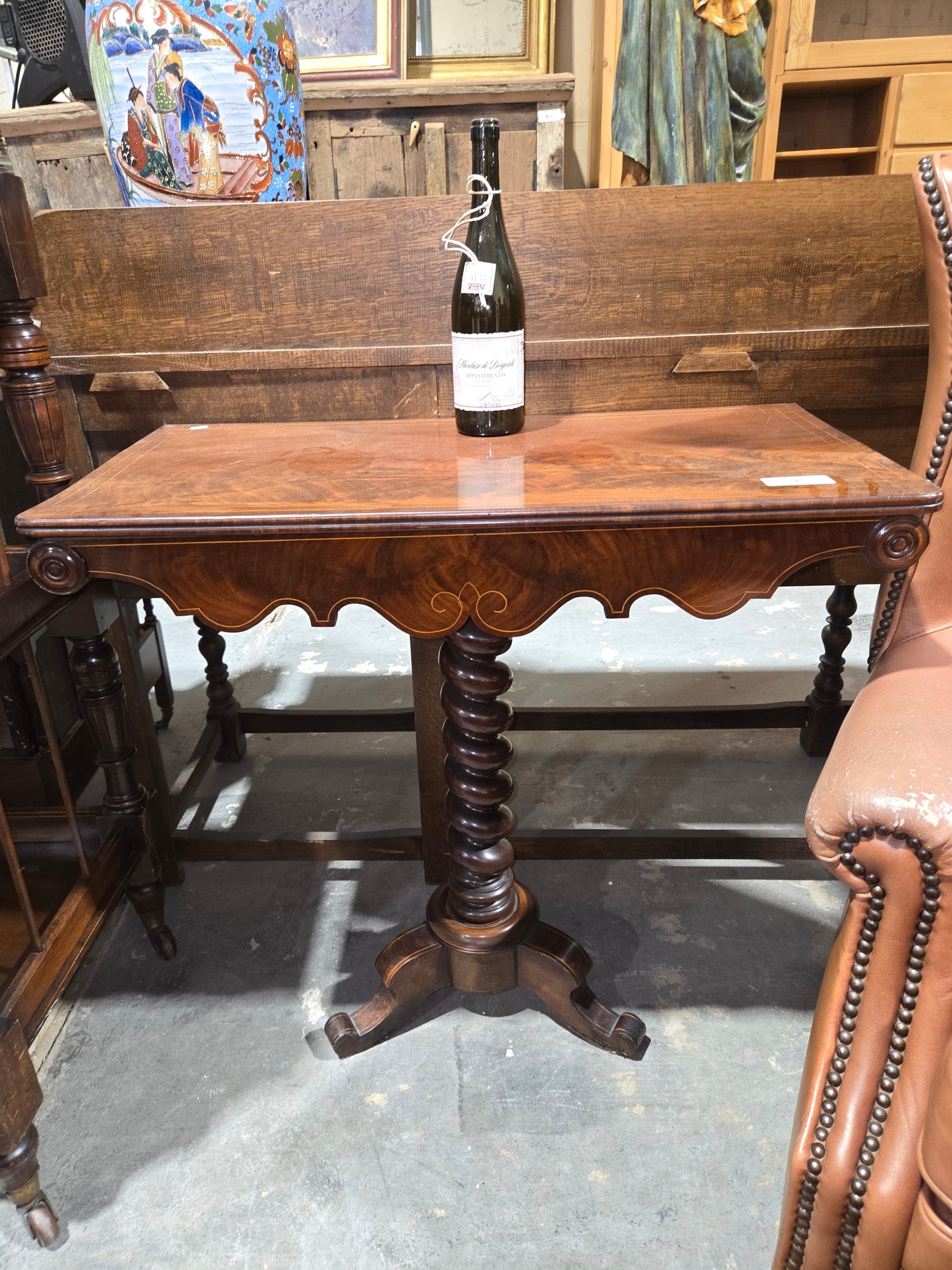 1880s French Mahogany Side table