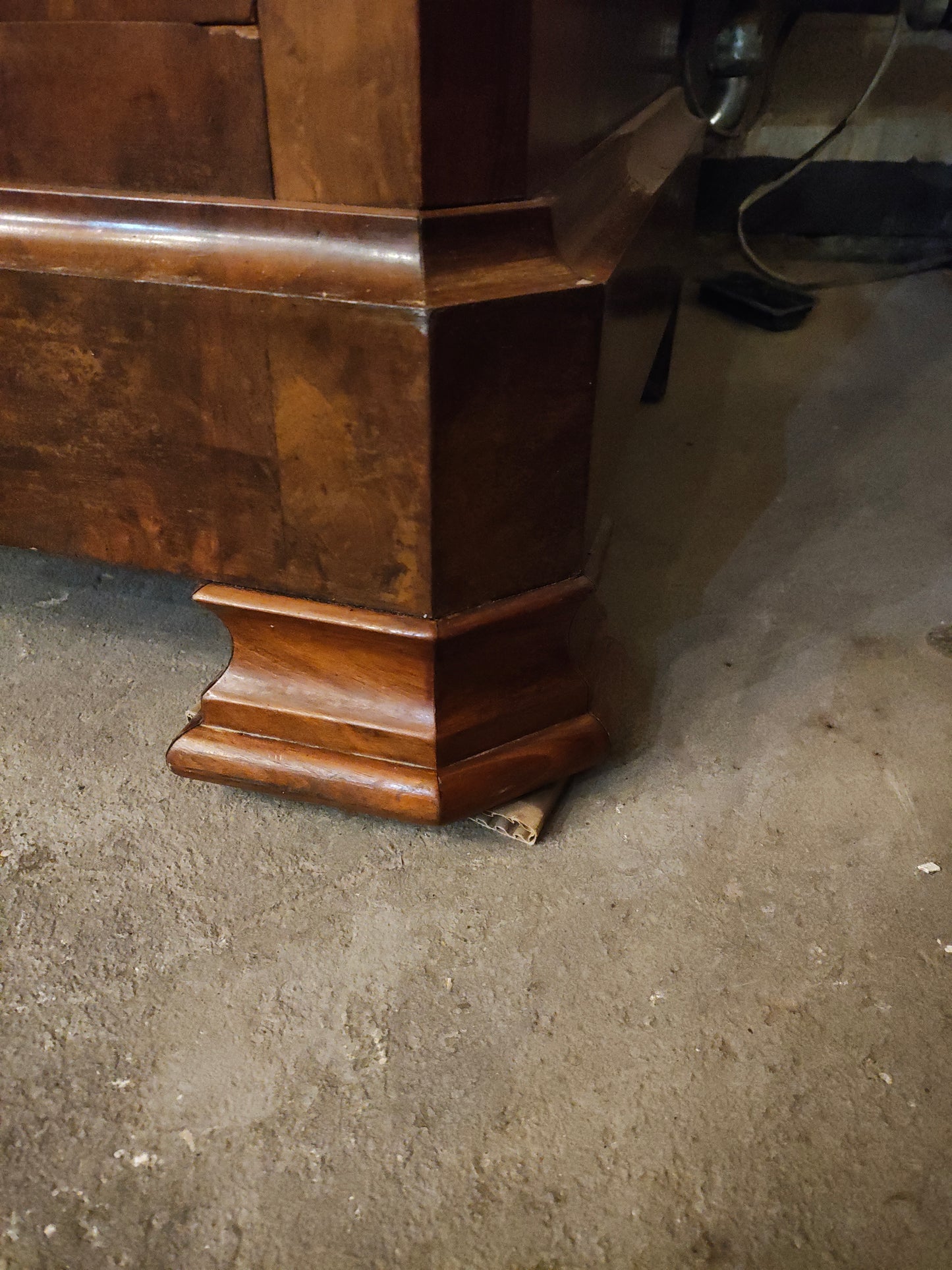 19th Century French Louis Philippe Walnut Marble-Top Commode