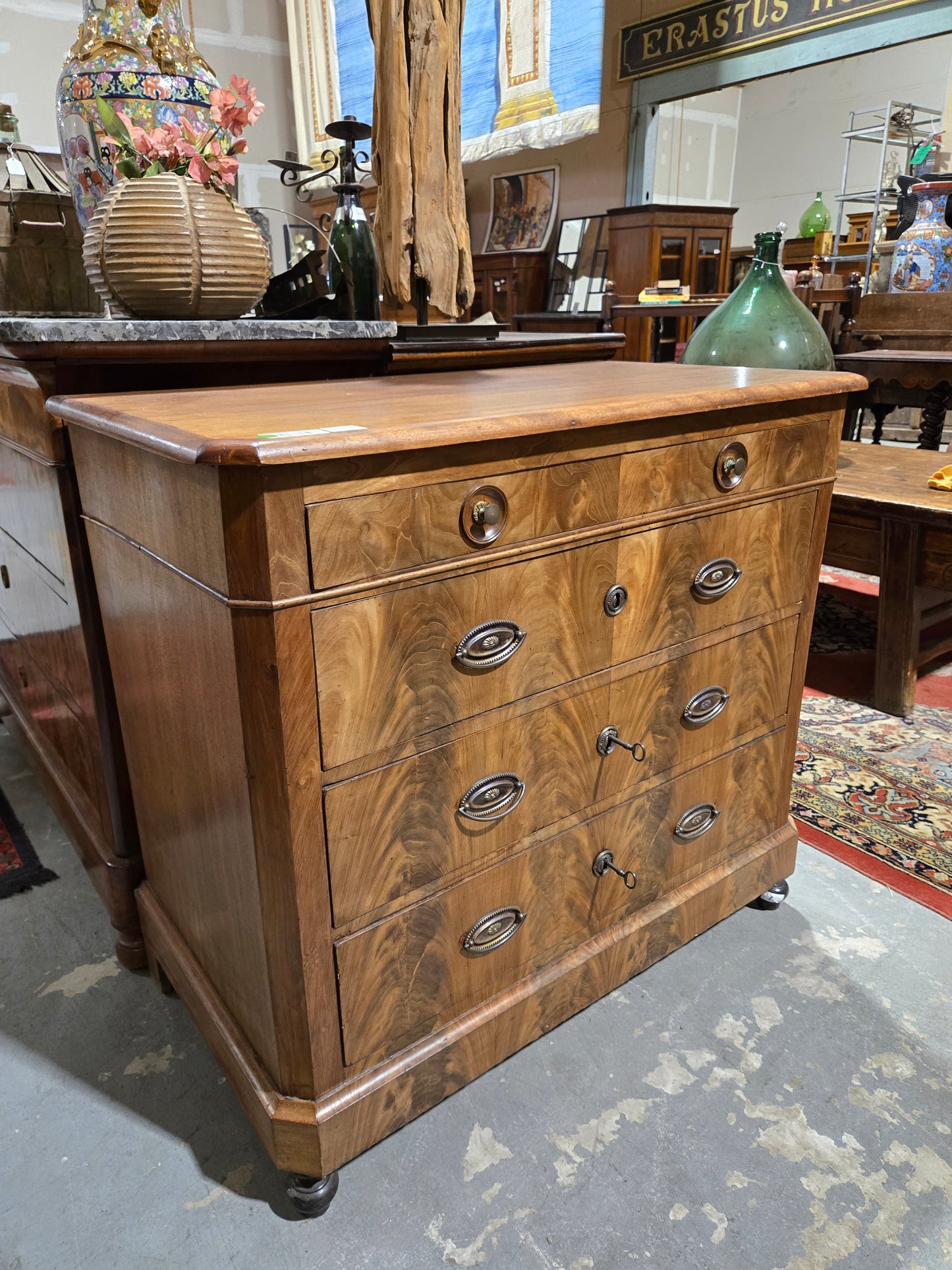 1860s Second Empire French Mahogany Commode